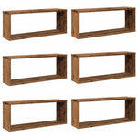 Vegghyller Kube 6 Stk Gammelt Tre 60X15X23 Cm Konstruert Tre
