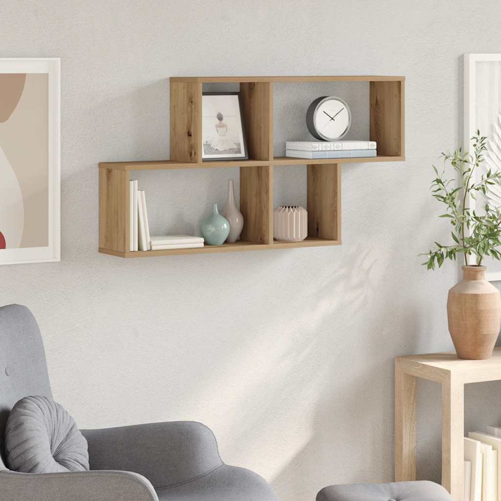 Vegghylle Artisan Eik 100X18X53 Cm Konstruert Tre