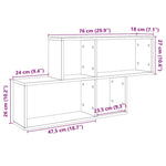 Vegghylle Artisan Eik 100X18X53 Cm Konstruert Tre
