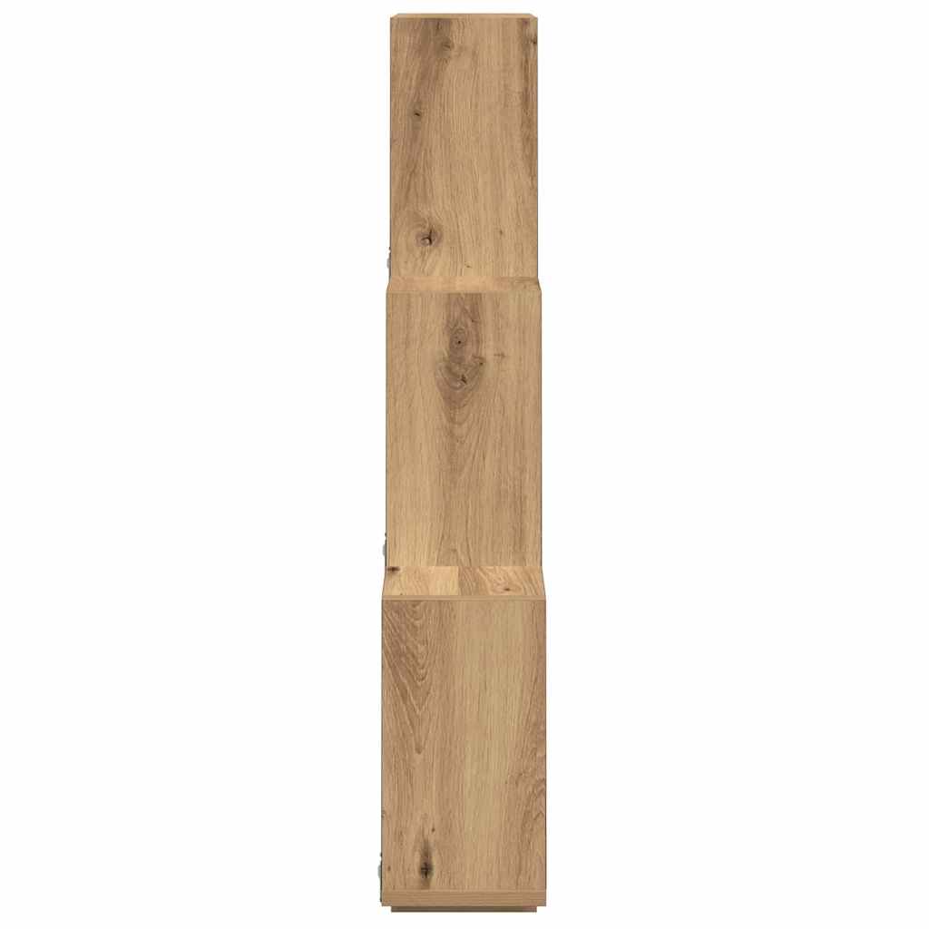 Vegghylle Kubeformet Artisan Eik 78X15X93 Cm Konstruert Tre