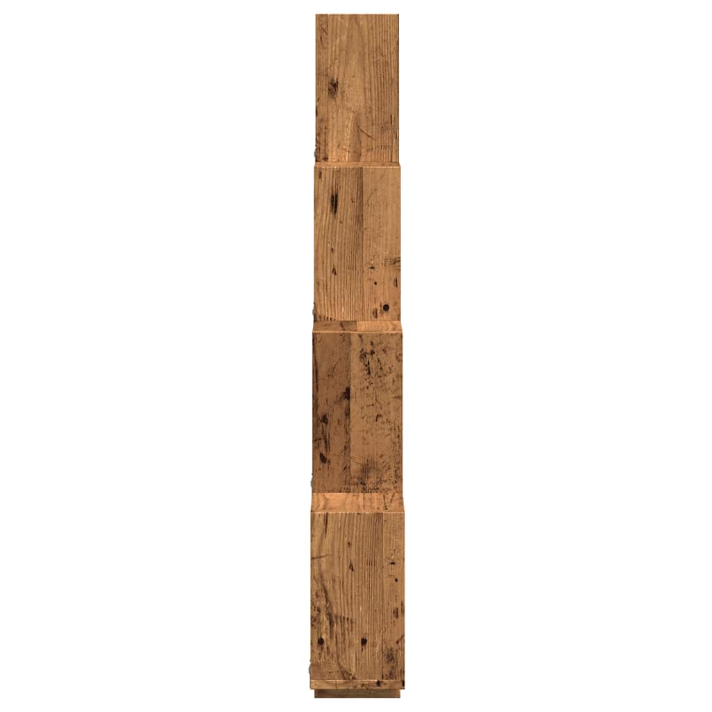 Vegghylle Kubeformet Gammelt Tre 90X15X119,5 Cm Konstruert Tre