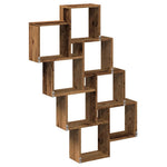 Vegghylle Kubeformet Gammelt Tre 90X15X119,5 Cm Konstruert Tre