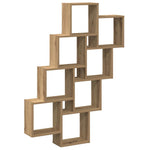 Vegghylle Kubeformet Artisan Eik 90X15X119,5 Cm Konstruert Tre