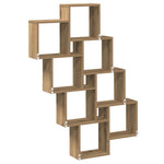 Vegghylle Kubeformet Artisan Eik 90X15X119,5 Cm Konstruert Tre