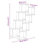 Vegghylle Kubeformet Artisan Eik 90X15X119,5 Cm Konstruert Tre