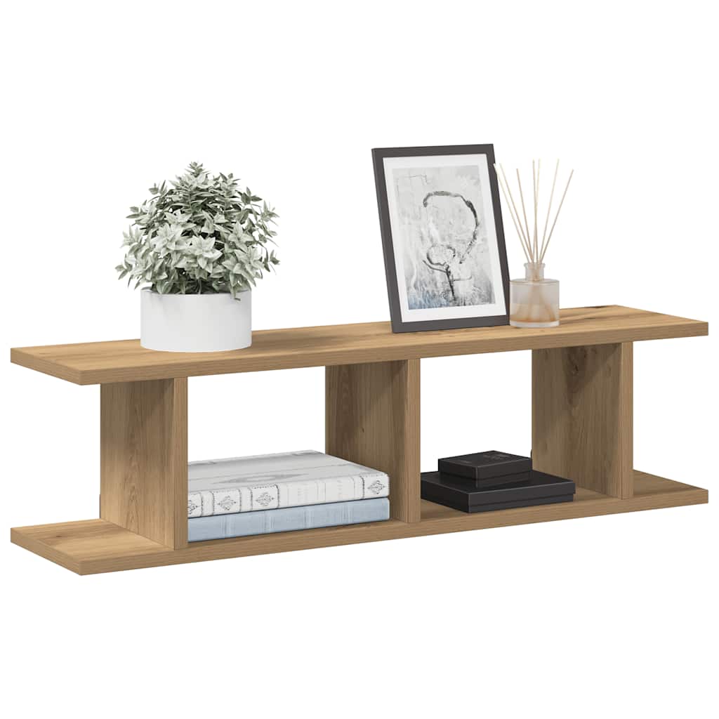 Vegghyller 2 Stk Artisan Eik 75X18X20 Cm Konstruert Tre