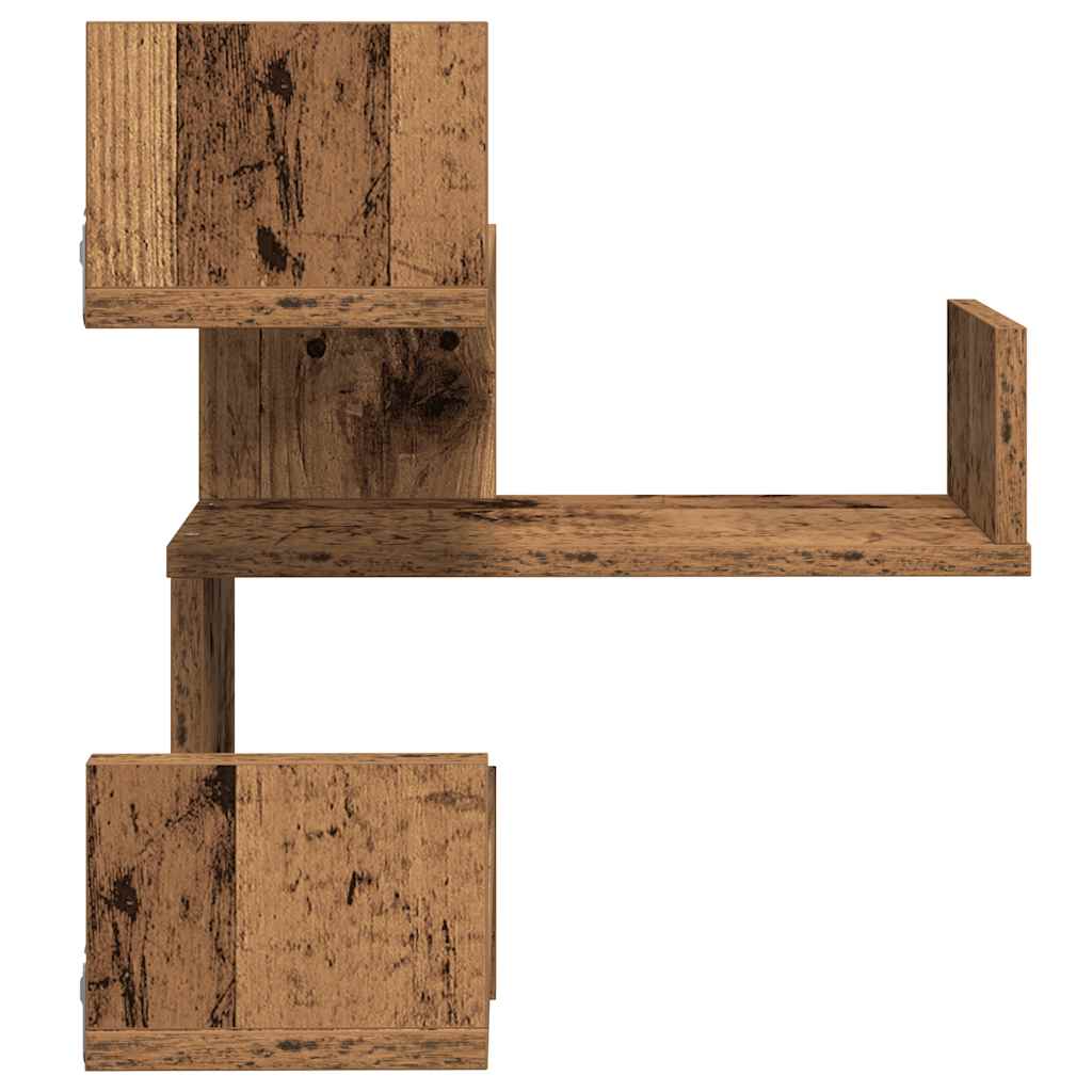 Veggmontert Hylle Gammelt Tre 40X40X49,5 Cm Konstruert Tre