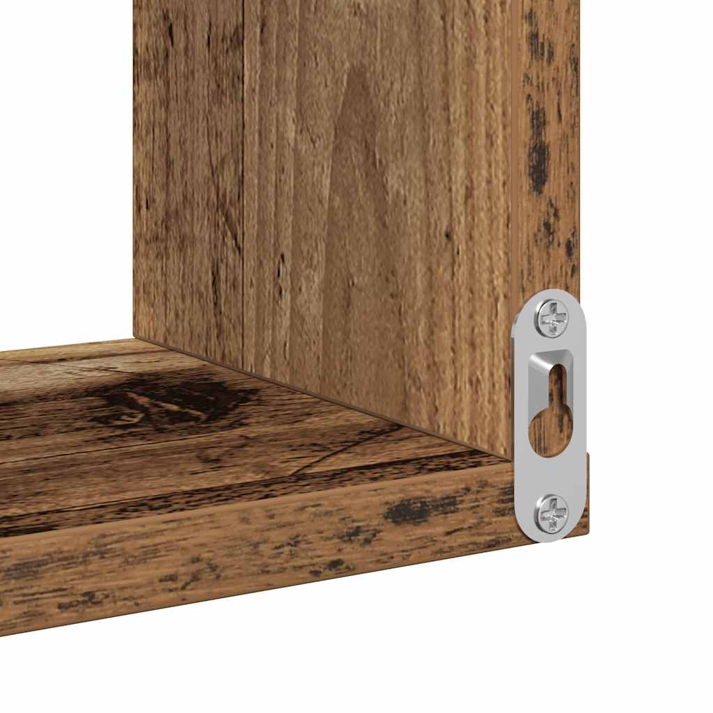 Veggmontert Hylle Gammelt Tre 40X40X49,5 Cm Konstruert Tre