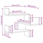 Vegg Hjørnehyller 2 Stk Gammelt Tre 40X40X49,5Cm Konstruert Tre