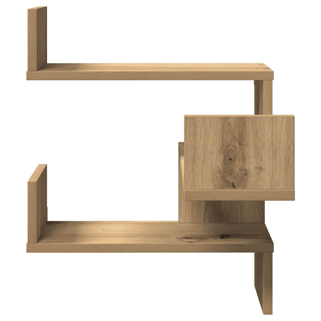 Vegg Hjørnehyller 2 Stk Artisan Eik 40X40X49,5Cm Konstruert Tre