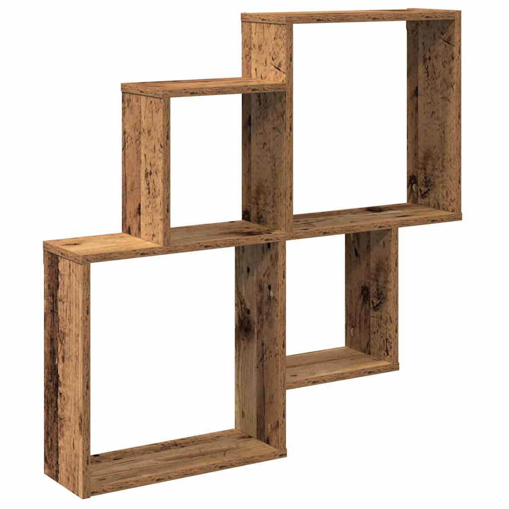 Vegghylle Gammelt Tre 80X15X78,5 Cm Konstruert Tre