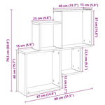 Vegghylle Gammelt Tre 80X15X78,5 Cm Konstruert Tre