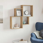 Vegghylle Artisan Eik 80X15X78,5 Cm Konstruert Tre