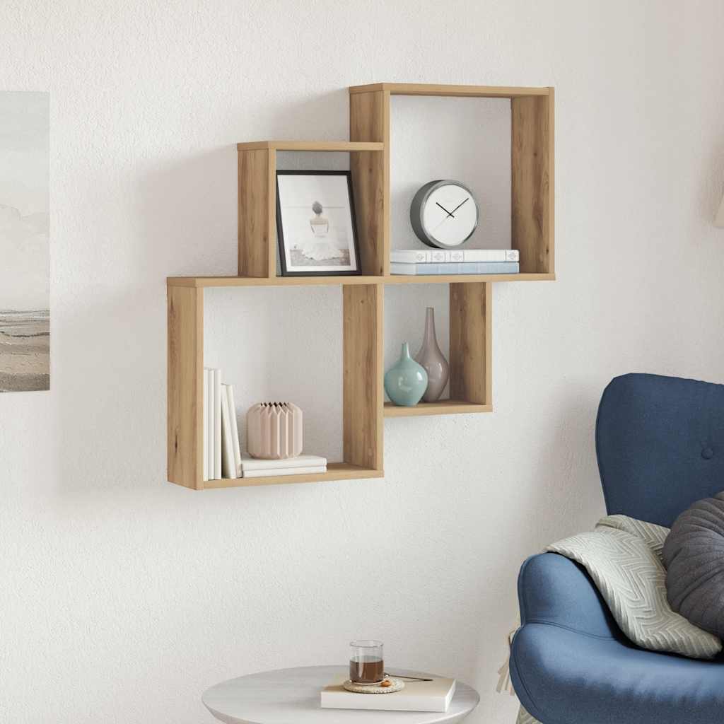 Vegghylle Artisan Eik 80X15X78,5 Cm Konstruert Tre