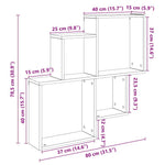 Vegghylle Artisan Eik 80X15X78,5 Cm Konstruert Tre