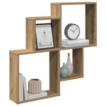 Vegghylle Artisan Eik 80X15X78,5 Cm Konstruert Tre
