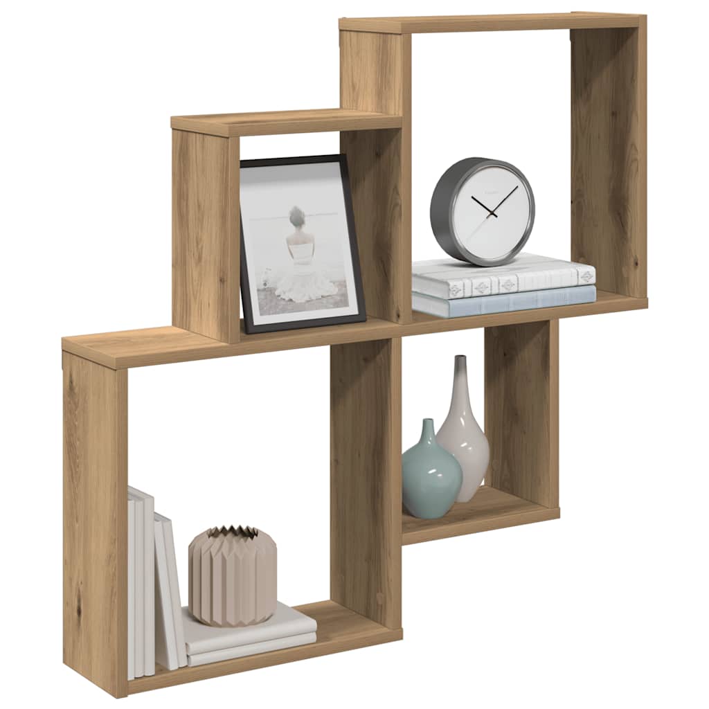 Vegghylle Artisan Eik 80X15X78,5 Cm Konstruert Tre