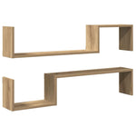 Vegghyller 2 Stk Artisan Eik 100X15X20 Cm Konstruert Tre