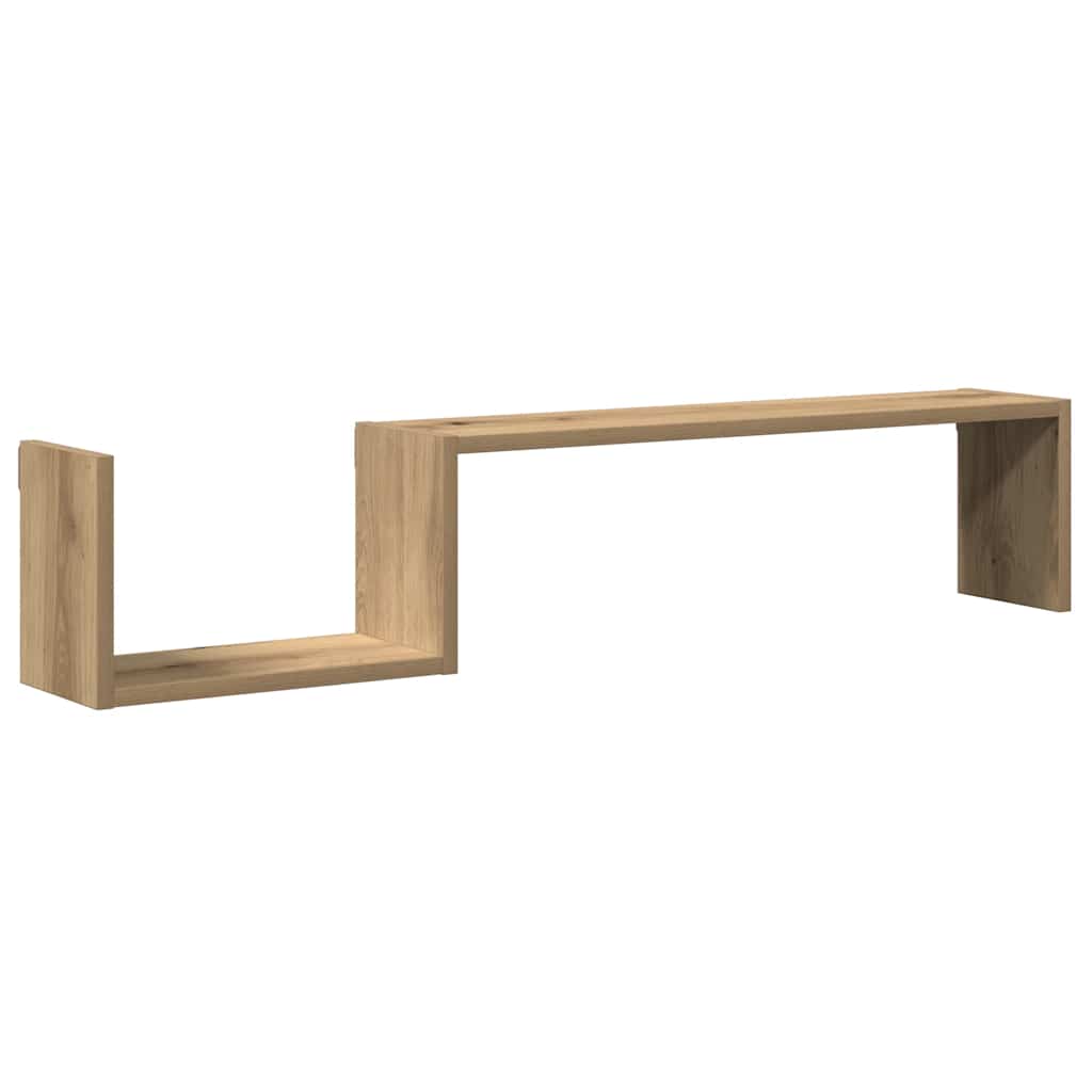 Vegghyller 2 Stk Artisan Eik 100X15X20 Cm Konstruert Tre