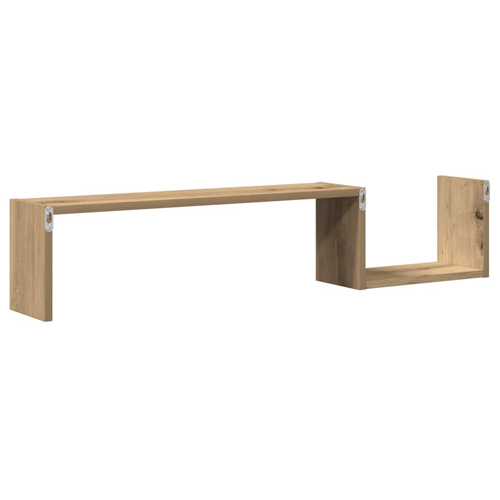 Vegghyller 2 Stk Artisan Eik 100X15X20 Cm Konstruert Tre