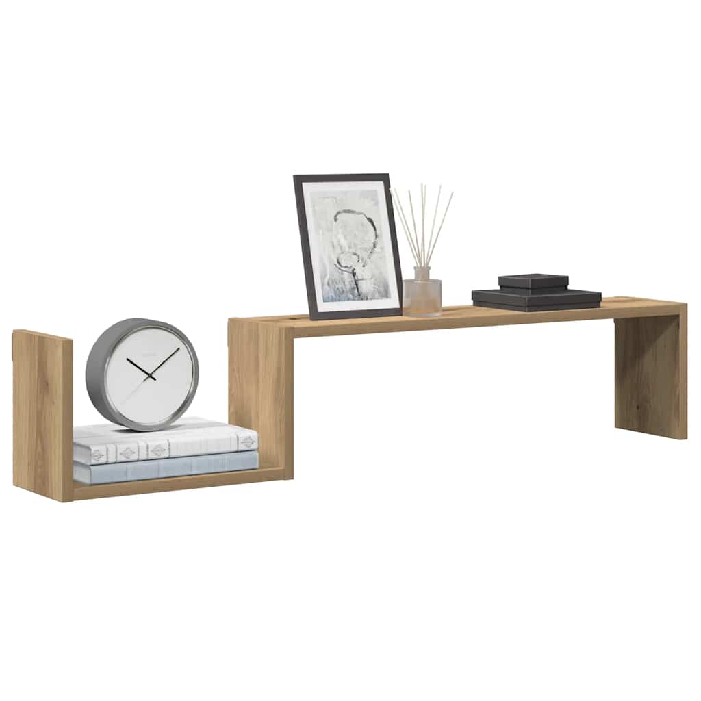 Vegghyller 2 Stk Artisan Eik 100X15X20 Cm Konstruert Tre