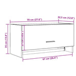 Garderobe Artisan Eik 70X32,5X35 Cm Konstruert Tre