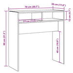 Konsollbord Gammelt Tre 78X30X80 Cm Konstruert Tre