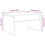 Salongbord Artisan Eik 68X50X38 Cm Konstruert Tre