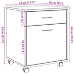 Rulleskap Gammelt Tre 45X38X54 Cm Konstruert Tre