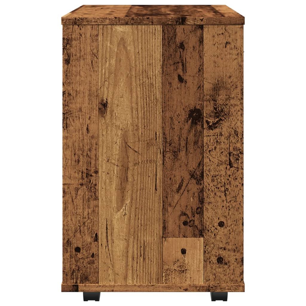 Rulleskap Gammelt Tre 46X36X59 Cm Konstruert Tre
