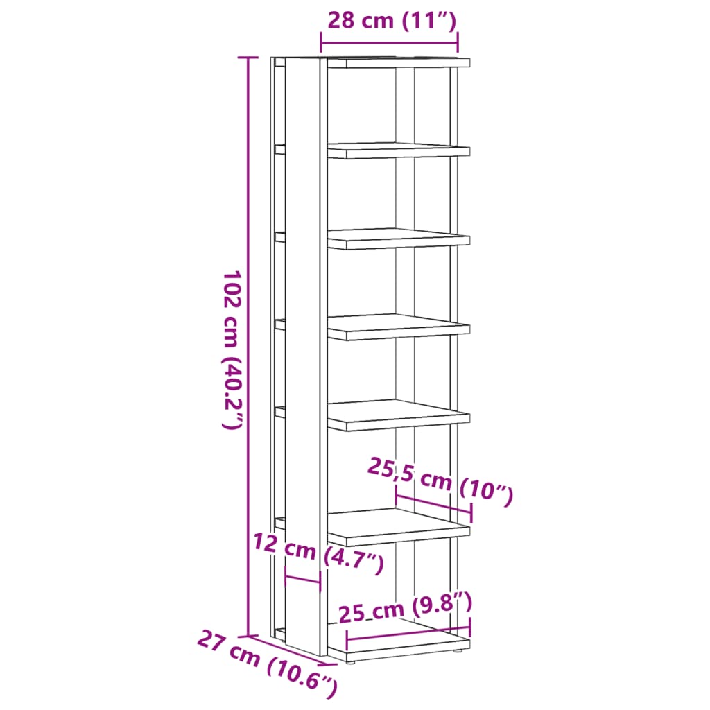 Skohyller 2 Stk Gammelt Tre 28X27X102 Cm Konstruert Tre