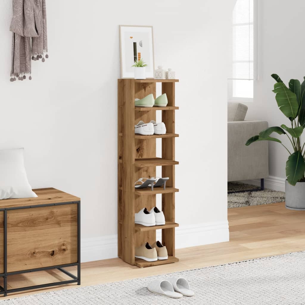 Skohylle Artisan Eik 28X27X102 Cm Konstruert Tre