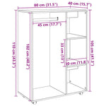 Garderobe Gammelt Tre 80X40X110 Cm Konstruert Tre