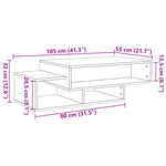Salongbord Artisan Eik 105X55X32 Cm Konstruert Tre