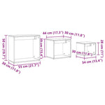 Stablebord 3 Stk Artisan Eik Konstruert Tre