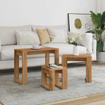Stablebord 3 Stk Artisan Eik Konstruert Tre