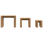 Stablebord 3 Stk Artisan Eik Konstruert Tre