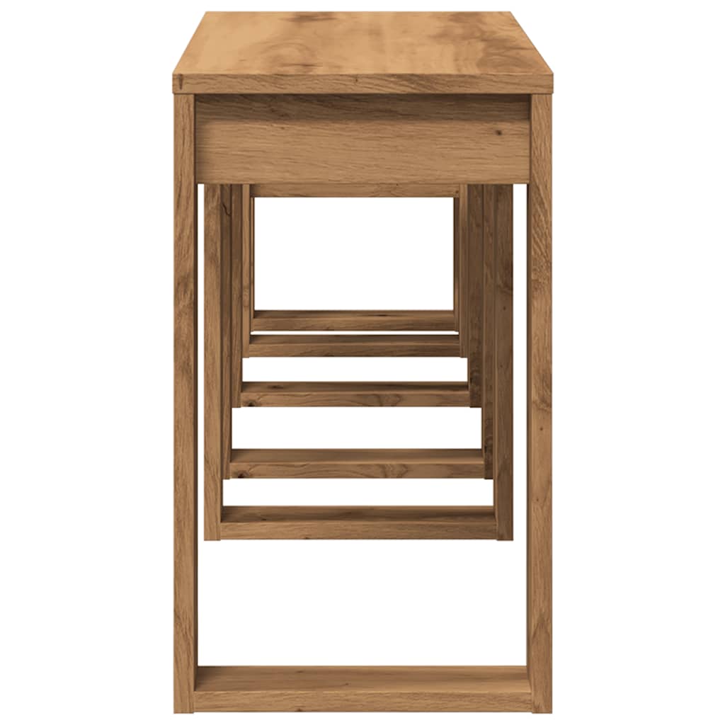 Stablebord 3 Stk Artisan Eik Konstruert Tre