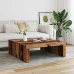Salongbord Gammelt Tre 100X100X35 Cm Konstruert Tre