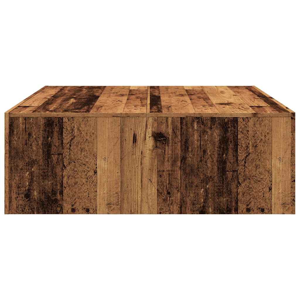 Salongbord Gammelt Tre 100X100X35 Cm Konstruert Tre
