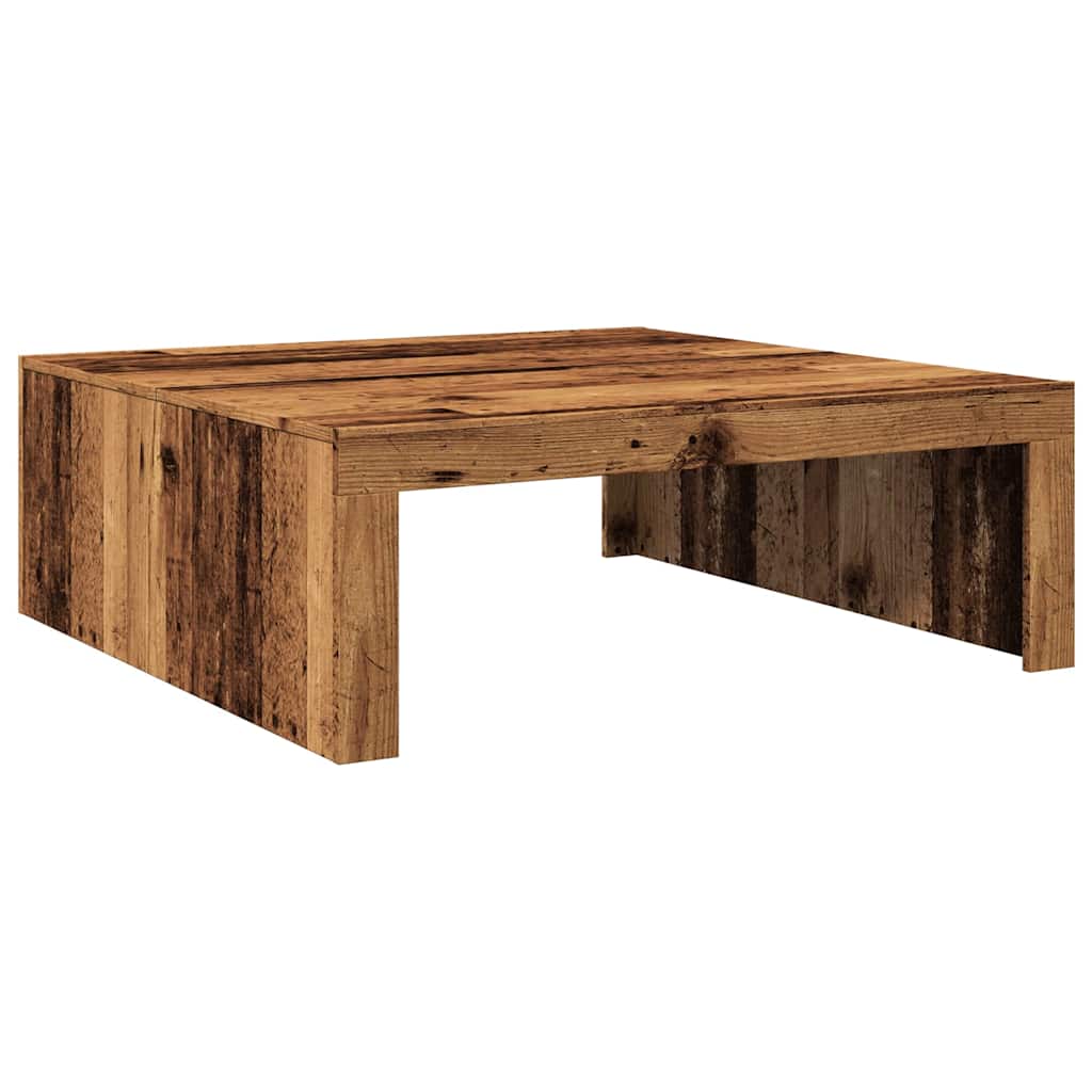 Salongbord Gammelt Tre 100X100X35 Cm Konstruert Tre