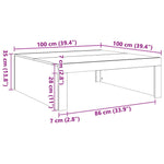 Salongbord Artisan Eik 100X100X35 Cm Konstruert Tre