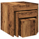 Stablebord 3 Stk Gammelt Tre Konstruert Tre
