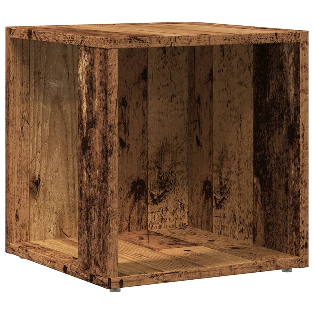 Sidebord Gammelt Tre 33X33X34 Cm Konstruert Tre
