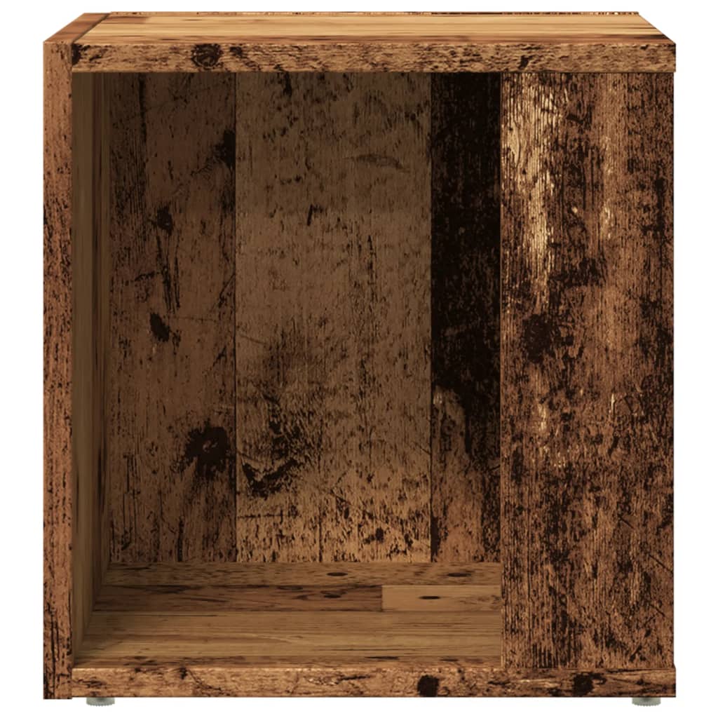 Sidebord Gammelt Tre 33X33X34 Cm Konstruert Tre