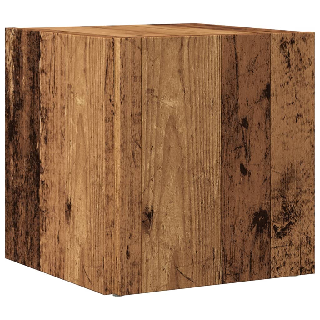 Sidebord Gammelt Tre 33X33X34 Cm Konstruert Tre