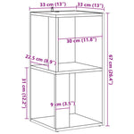 Hjørneskap Gammelt Tre 33X33X67 Cm Konstruert Tre
