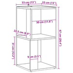Hjørneskap Artisan Eik 33X33X67 Cm Konstruert Tre