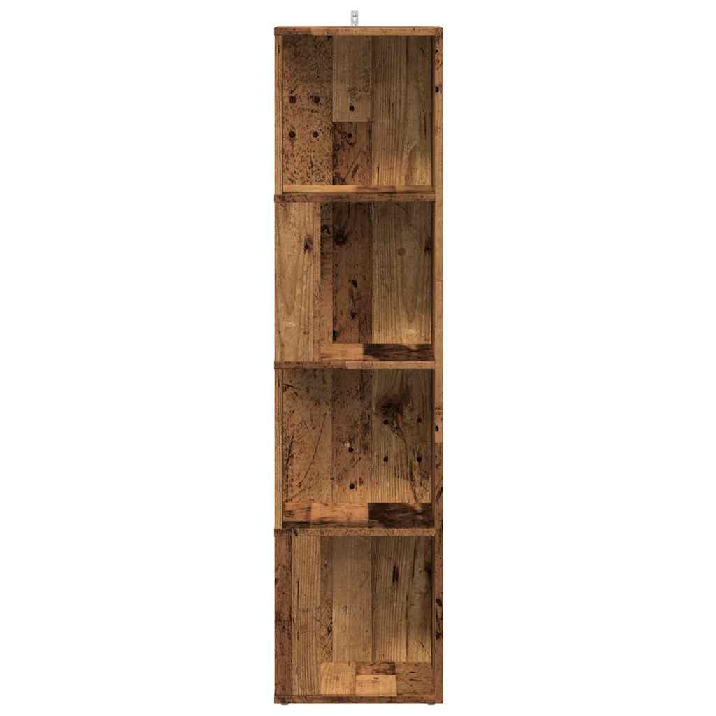 Hjørneskap Gammelt Tre 33X33X132 Cm Konstruert Tre