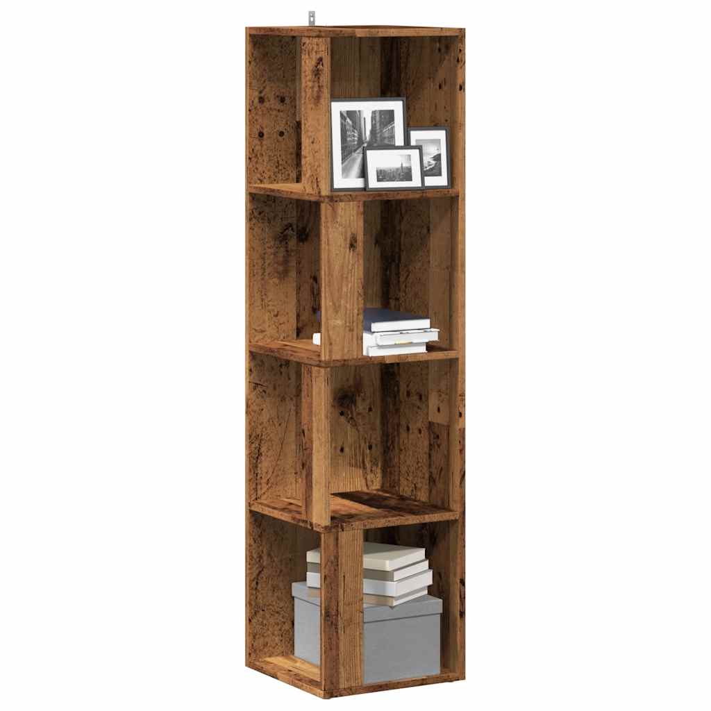 Hjørneskap Gammelt Tre 33X33X132 Cm Konstruert Tre